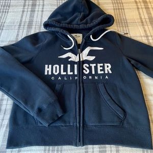 Hollister woman’s Blue Cropped Hoodie small